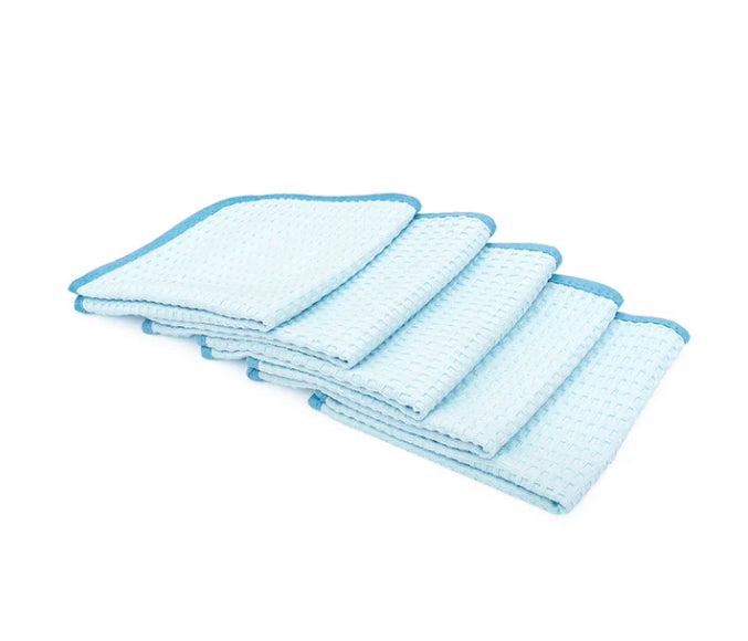 TRC Dry Me A River! Waffle - Weave Towel - 40CM X 40CM - Light Blue - 5 Pack